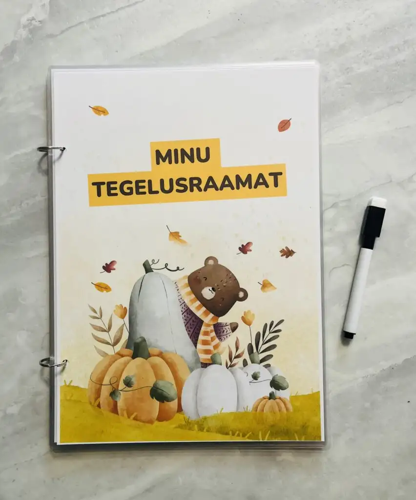 Avaleht sügise tegelusraamat