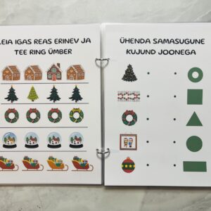 jõuluteemaline tegelusraamat